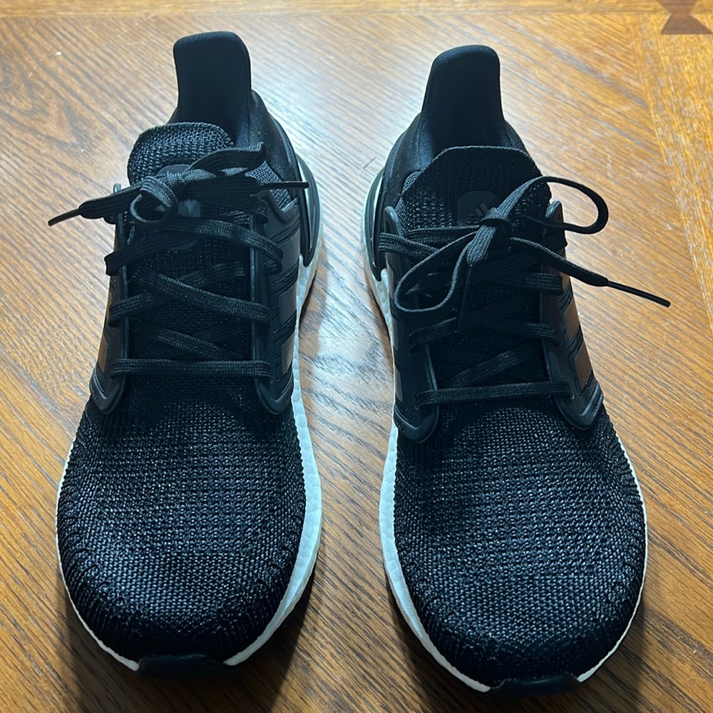 New Adidas Ultraboost 20, Black Night Metallic grey Running Shoes EF1043 Men's 8